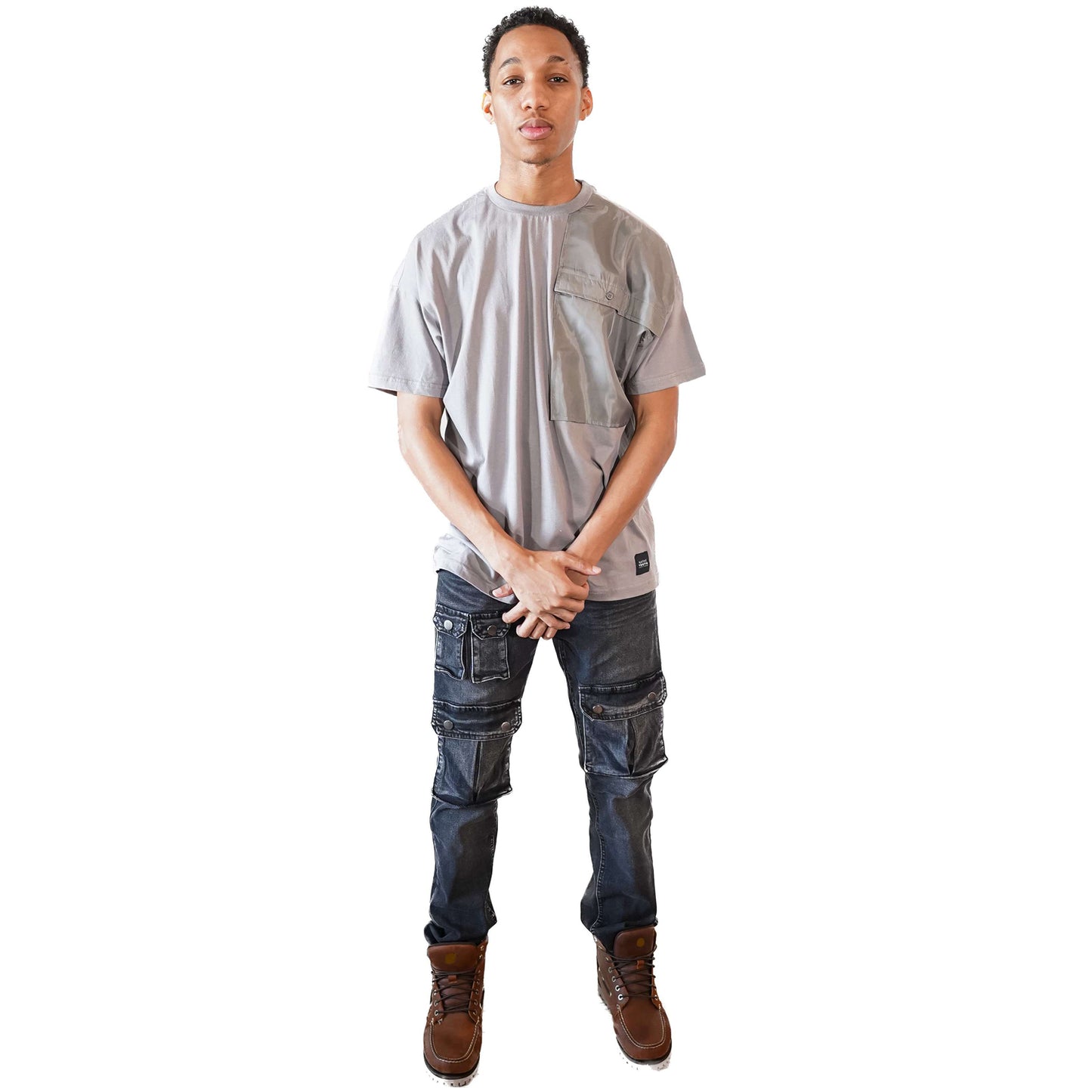 mens front pocket dark blue jeans 2