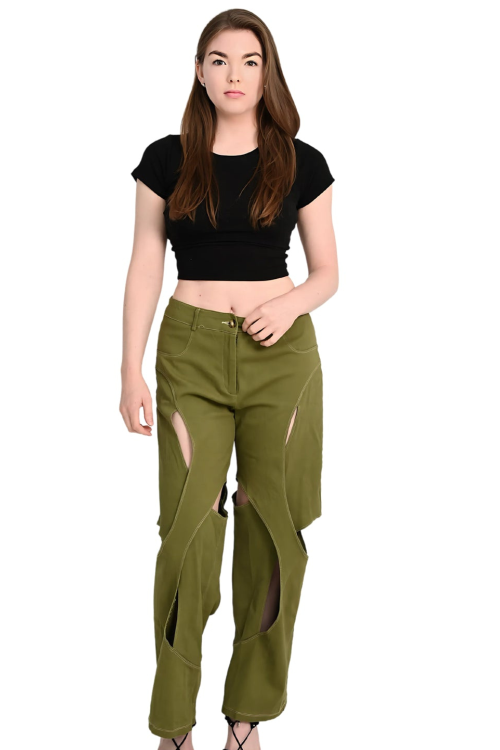 Olive Orbit Jeans