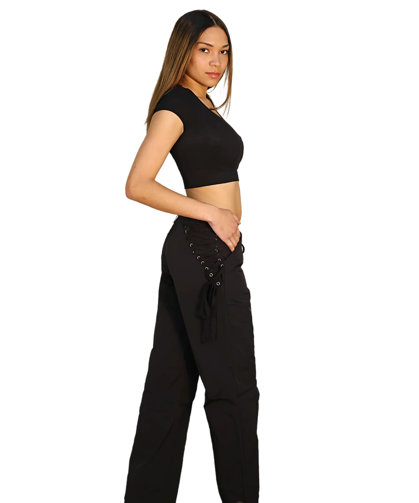 Blue Side Laced Pants
