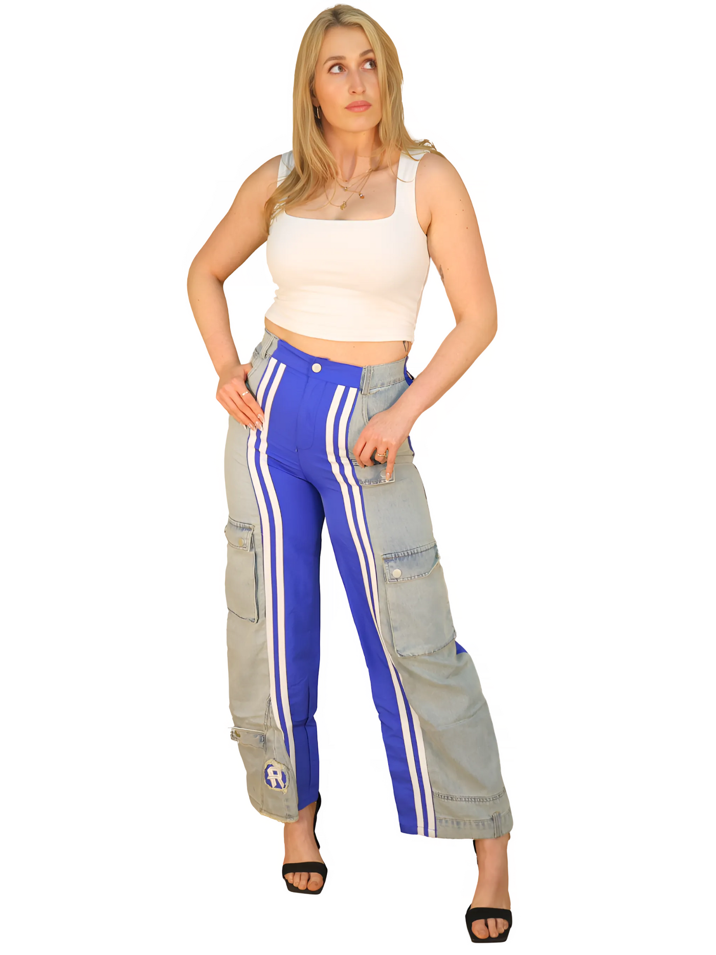  High-Waisted Straight Leg Pants 