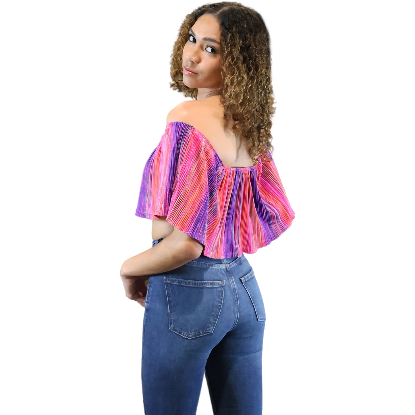 Womens Pink and Purple Wildberry Top