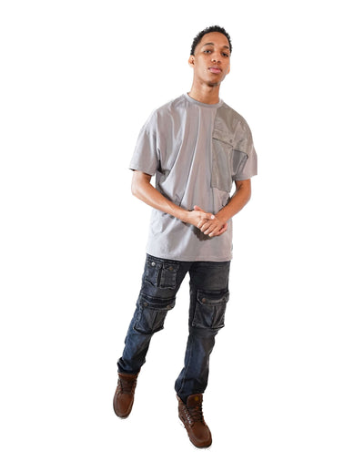 Men's Grey Reflector Pocket Shirt