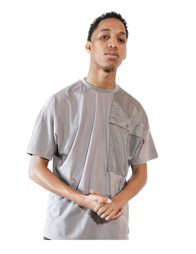 Mens' grey pocket shirt 