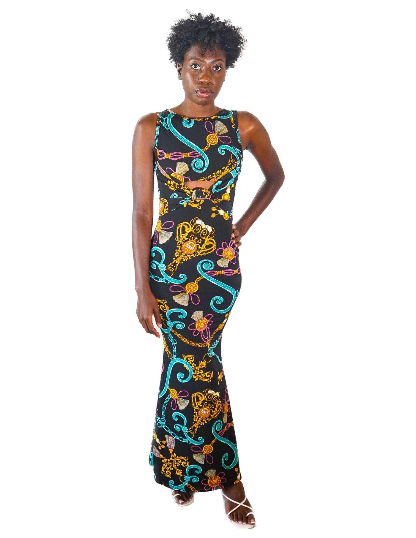 women's black maxi dress